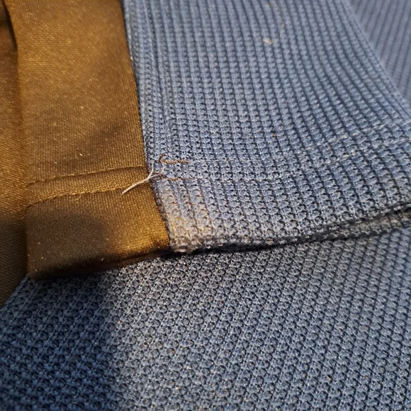 Spyder Men's Blue Black Polyester 1/4 Zip Pullover Mock Neck Sweater Size Medium - Picture 10 of 11